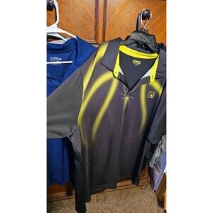 AND1 Men's Dry Short Sleeve Sport Polo Shirts, Size 3XL Andi Florissant Yellow